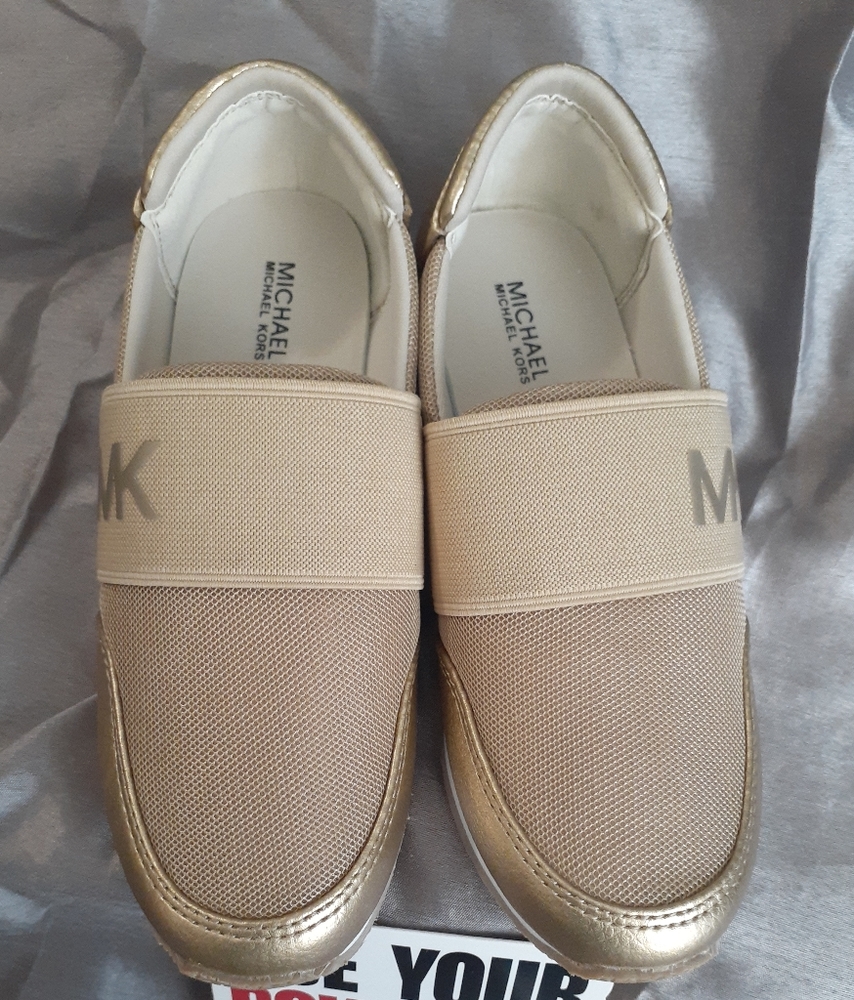 Michael Kors Gold Sneaker Tennis Shoe Size 2
